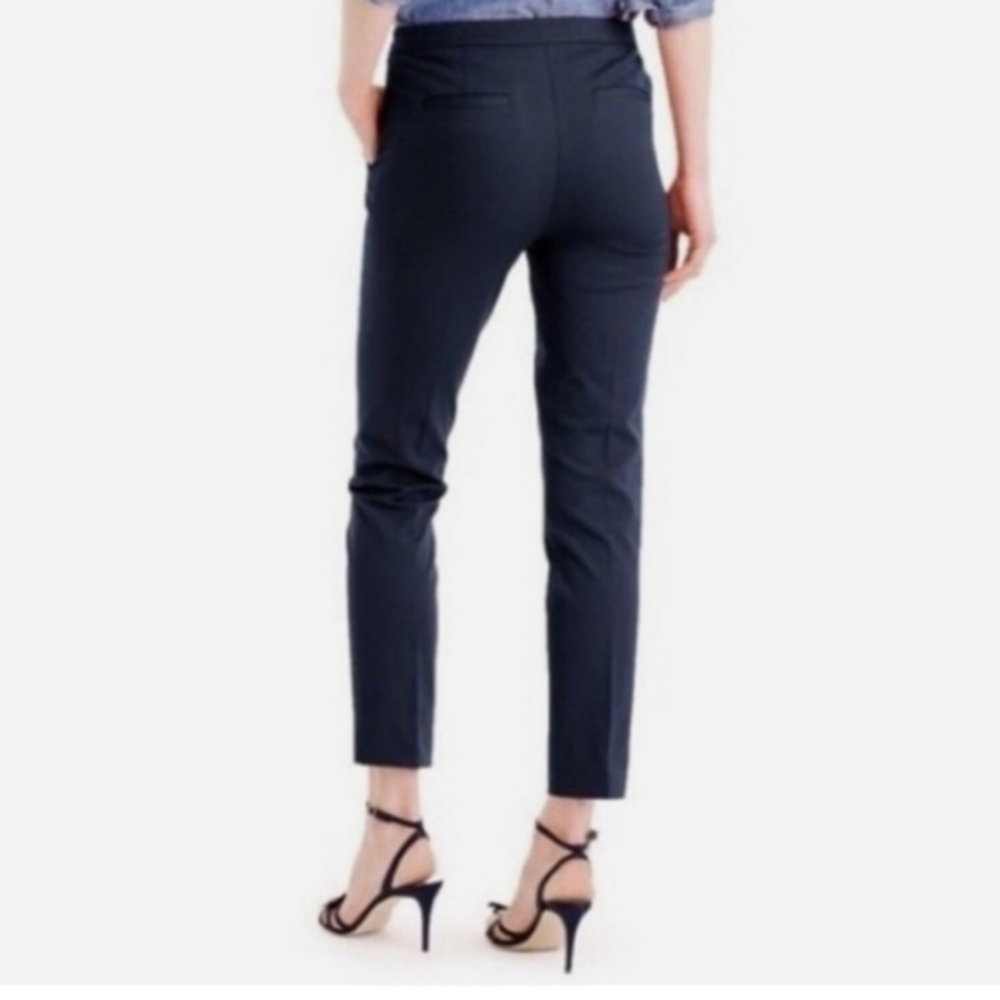 J. Crew Martie Blue Stretch Slim Ankle Pants Size 10 - Picture 2 of 10